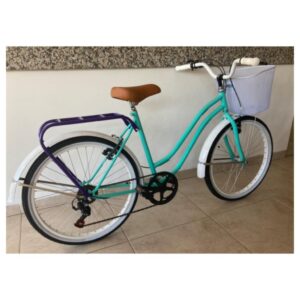 Bicicleta Esmeralda, Color Menta R26, 6 Velocidades